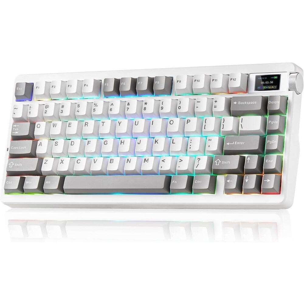X Aula Nova75 Mechanical Gaming Keyboard,75% Compact Wireless Keyboard with Scre